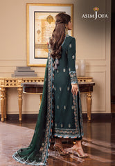 Asim Jofa Rang e Noor Ajrn-27 Embroidered Lawn Silk 3 Pcs