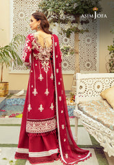 Asim Jofa Luxury Lawn Ajrl-01 Embroidered Self Jacquard Lawn 3 Pcs