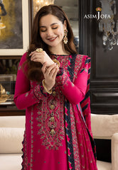 Asim Jofa Rang e Noor Ajrn-30 Embroidered Lawn Silk 3 Pcs