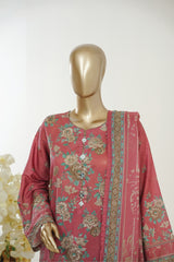 Bin Saeed Stitched 3 Piece Exclusive Printed Lawn Vol-10 Suit- LSM-2957-PINK