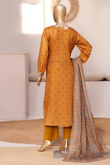 Bin Saeed Stitched 3 Piece Exclusive Printed Frock-LSM-3058-YELLOW