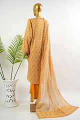 Bin Saeed Stitched 3 Piece Exclusive Printed Lawn Vol-16 Suit-LSM-3369-YELLOW
