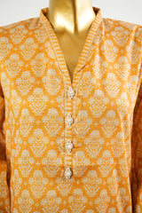 Bin Saeed Stitched 3 Piece Exclusive Printed Lawn Vol-16 Suit-LSM-3369-YELLOW
