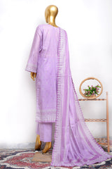 Bin Saeed Stitched 3 Piece Exclusive Printed Lawn Vol-18 Suit-LSM-3450-MOVE