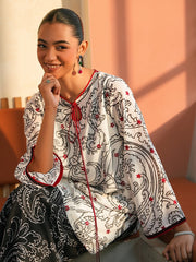 Aadaab Boutique Mahira – Scarlet Touch Printed 3-Piece Suit