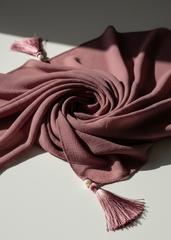 Nairah Crinkle Chiffon Dupatta Wrap-Rosy Brown Dupatta