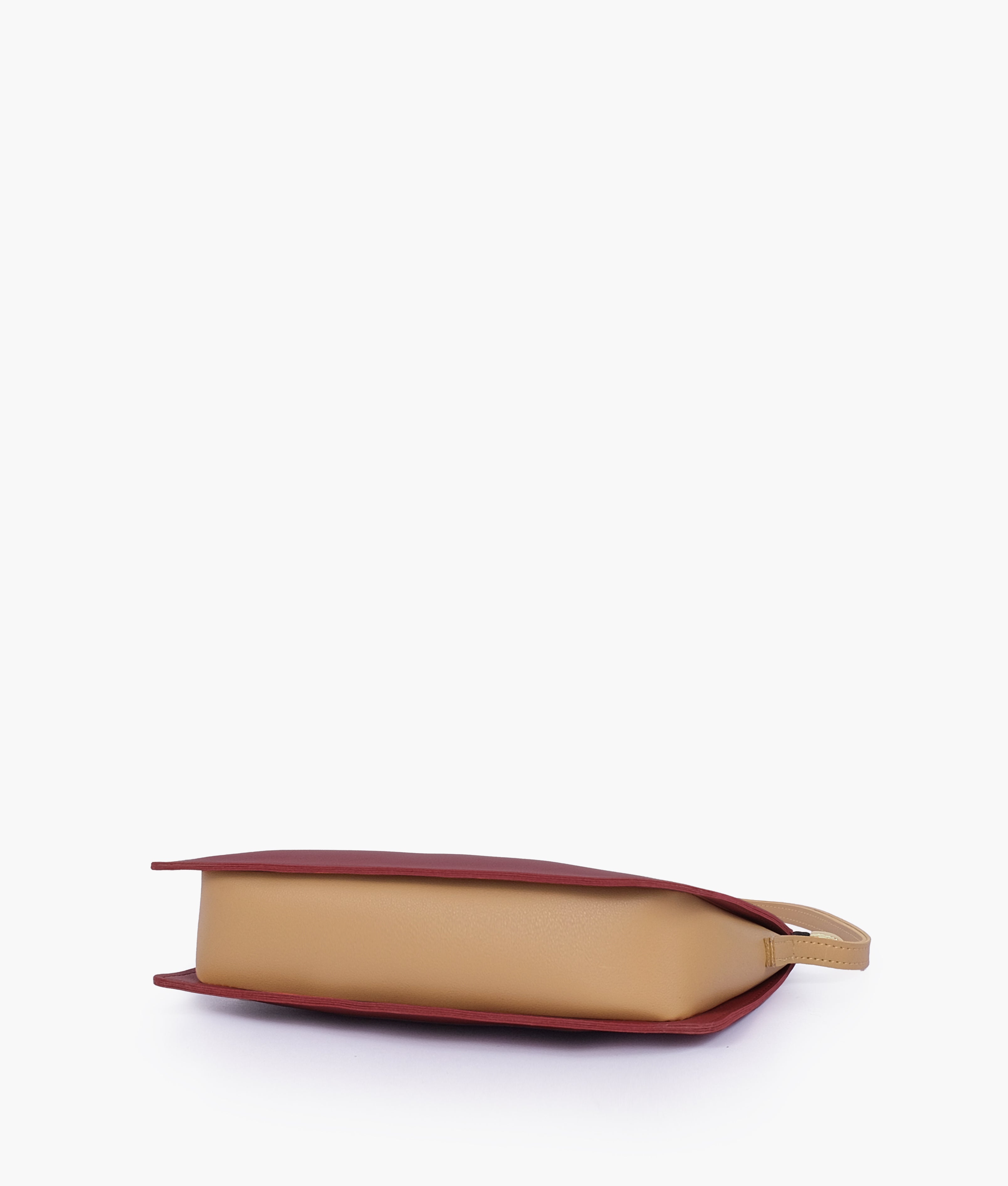 RTW Creation - Maroon and coffee flat purse