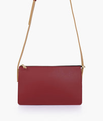 RTW Creation - Maroon and coffee flat purse