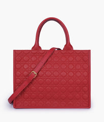 RTW Creation - Maroon box tote bag