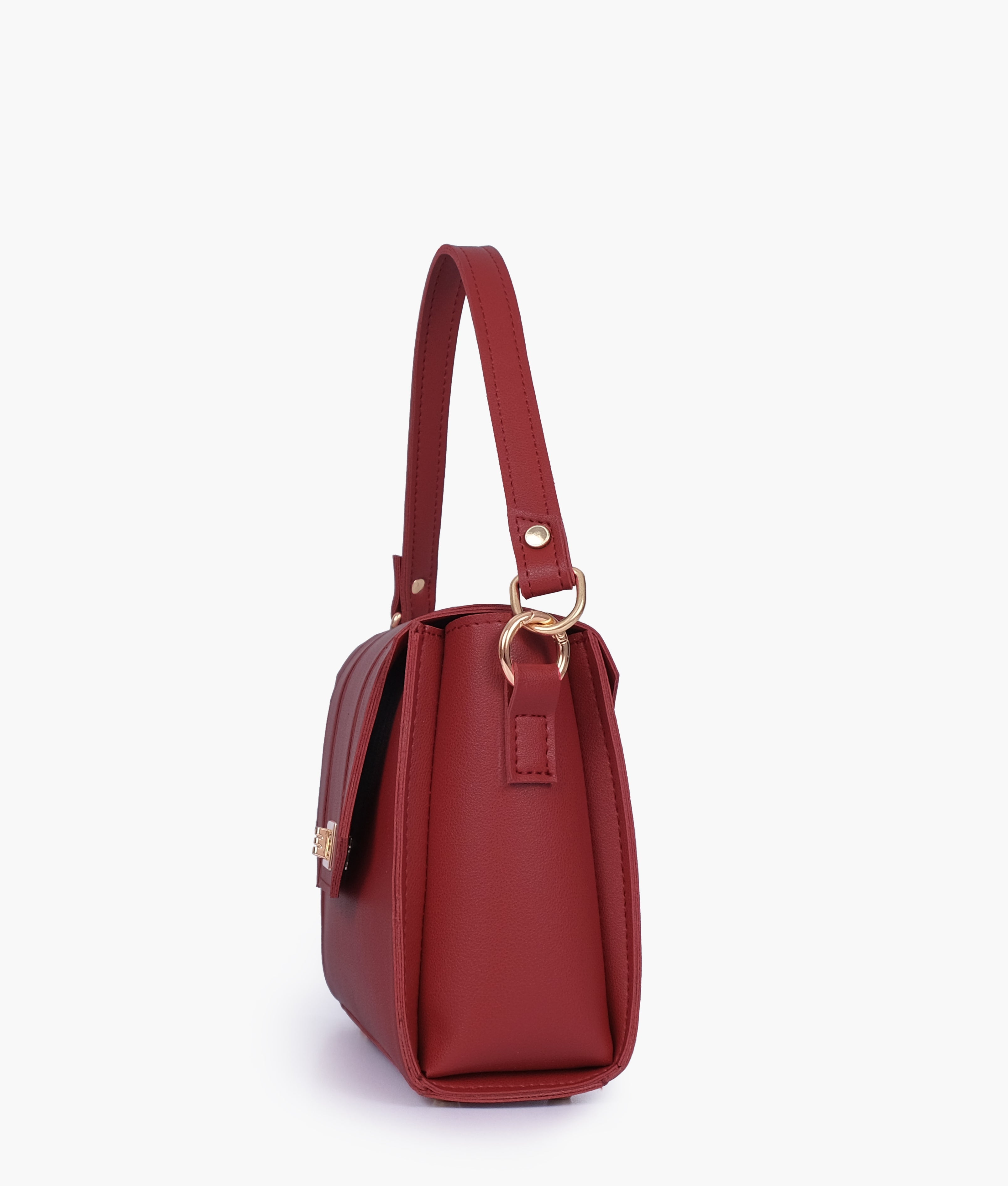 RTW Creation - Maroon compact top-handle cross-body bag