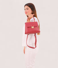 RTW Creation - Maroon mini top-handle bag