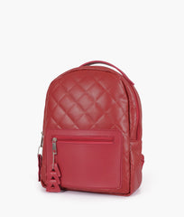 RTW Creation - Maroon quilted mini backpack