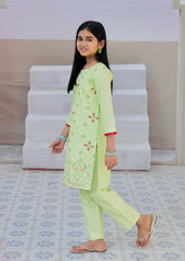 Khanak Stitched Kids-Mint Green Embroidered 2Pcs Suit KST 127