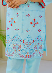 Khanak Stitched Kids-Light Blue Embroidered 2Pcs Suit KST 129