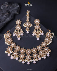 Monarda Bridal Sets Golden Mint Pink - Zeesy Jewellery