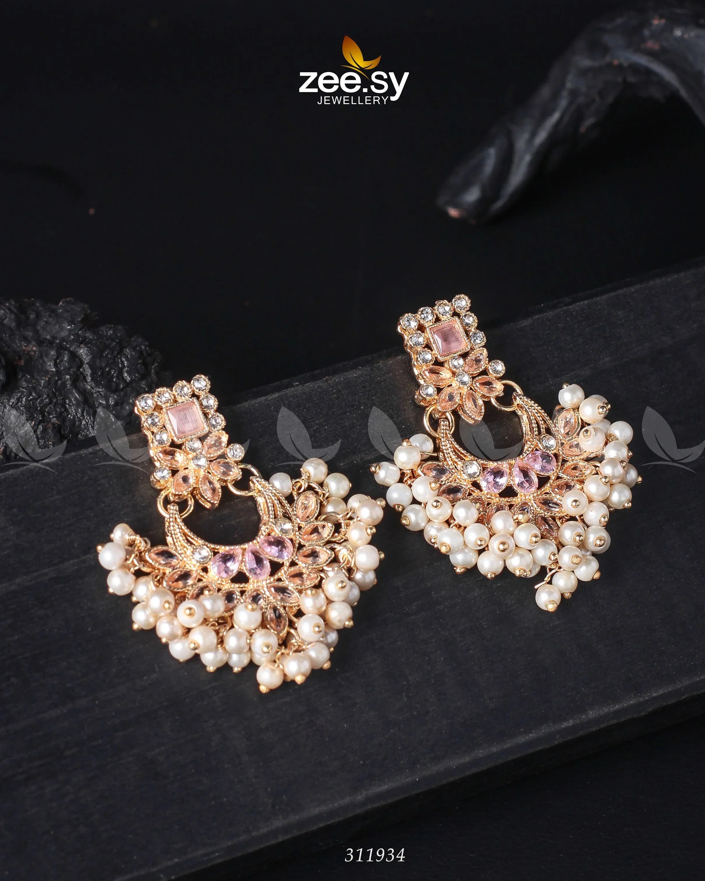 Lily Earrings Mint pink - Zeesy Jewellery