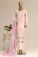 Sada Bahar Stitched 3 Piece Luxury Emb Festive Vol-07 Suit-LEL7-MK-2519-PEACH