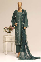 Sada Bahar Stitched 3 Piece Luxury Emb Festive Vol-07 Suit-LEL7-MK-256-GREEN
