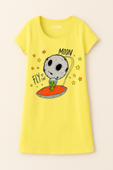 12 AM By Khawar Latif Fly to the Moon Long shirt
