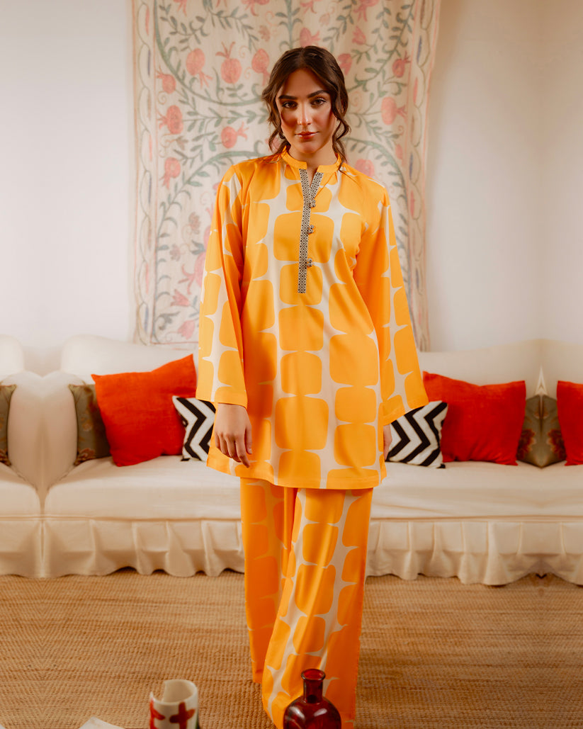 The Abstract Affair By Qariney Stitched 2 Piece Winter Collection'2024-Mango