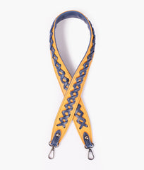 RTW Creation - Mustard and blue zig-zag weave strap add-on