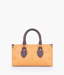 RTW Creation - Mustard and dark brown on-the-go mini bag