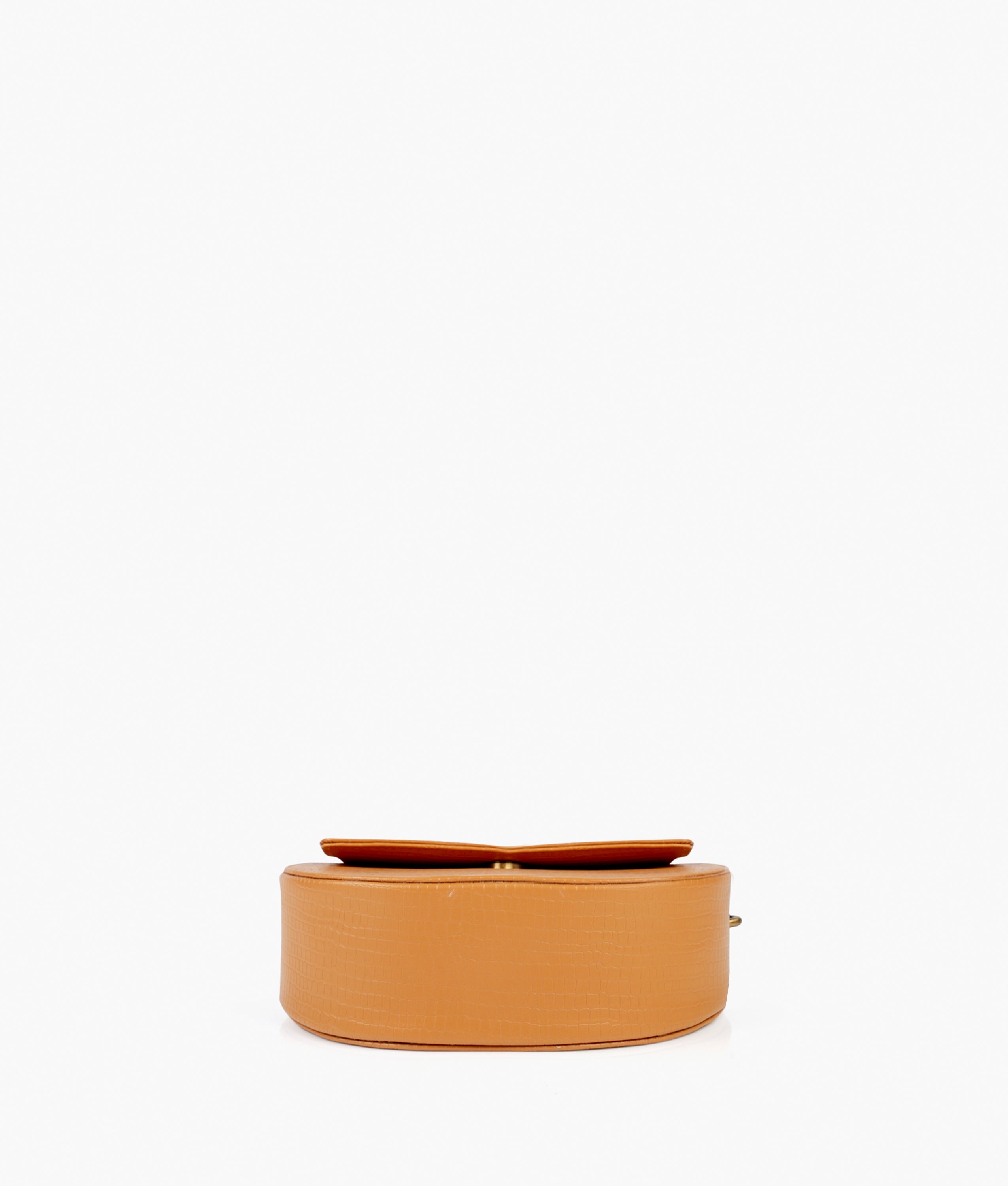RTW Creation - Mustard crocodile saddle bag