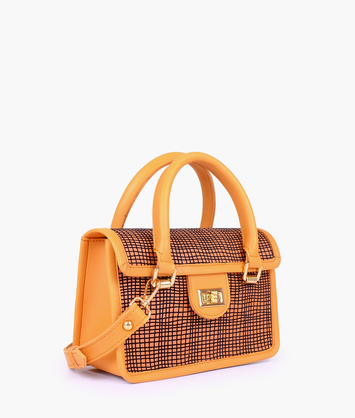 RTW Creation - Mustard patterned cross-body with flap