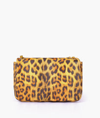 RTW Creation - Mustard printed mini bag with chain