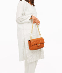 RTW Creation - Mustard quilted mini bag with chain