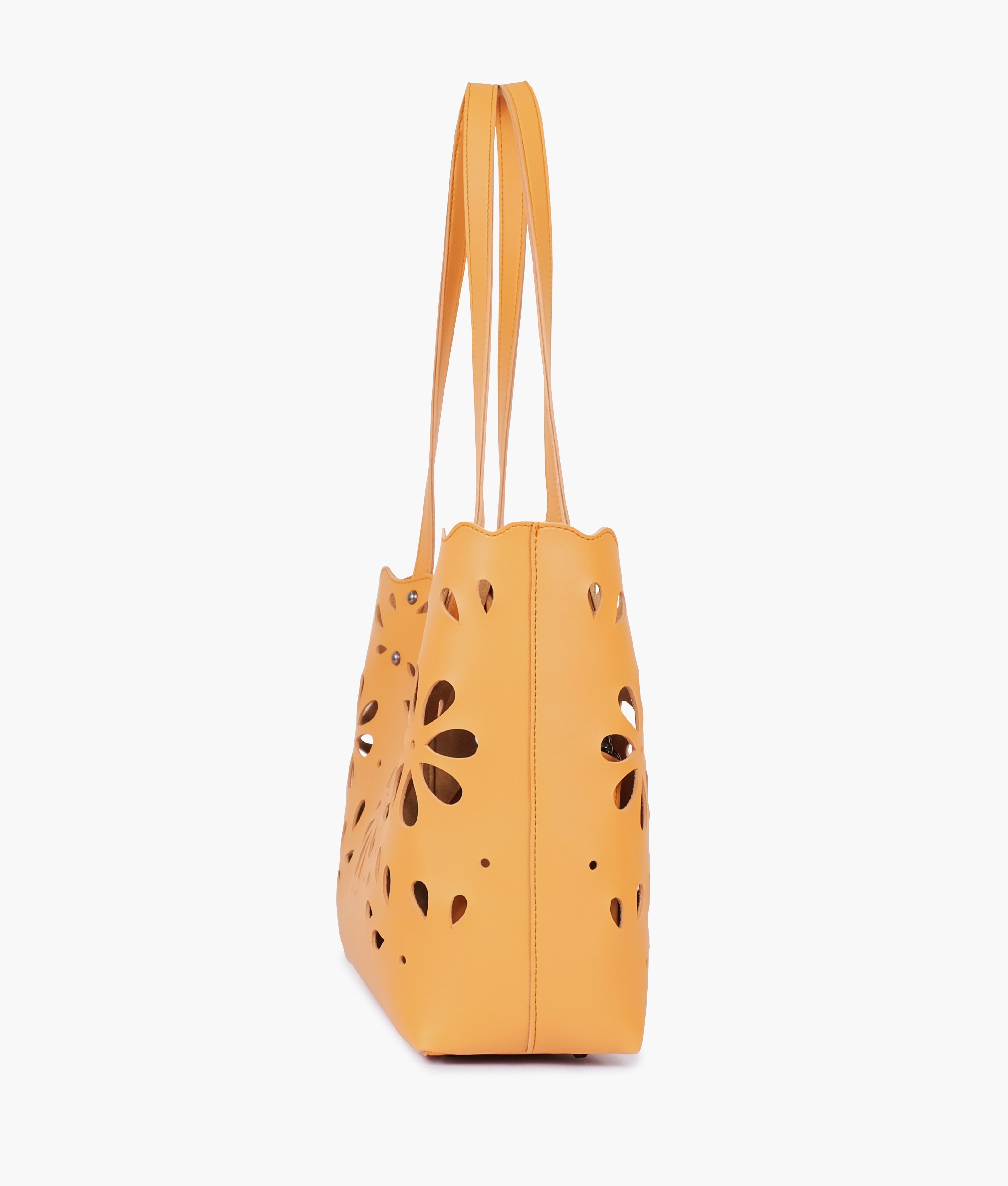 RTW Creation - Mustard two-piece floral tote