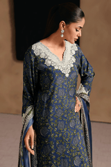 Naqsh By Ramsha Unstitched 3 Piece Emb Rawsilk Vol-02 Suit-RS-204