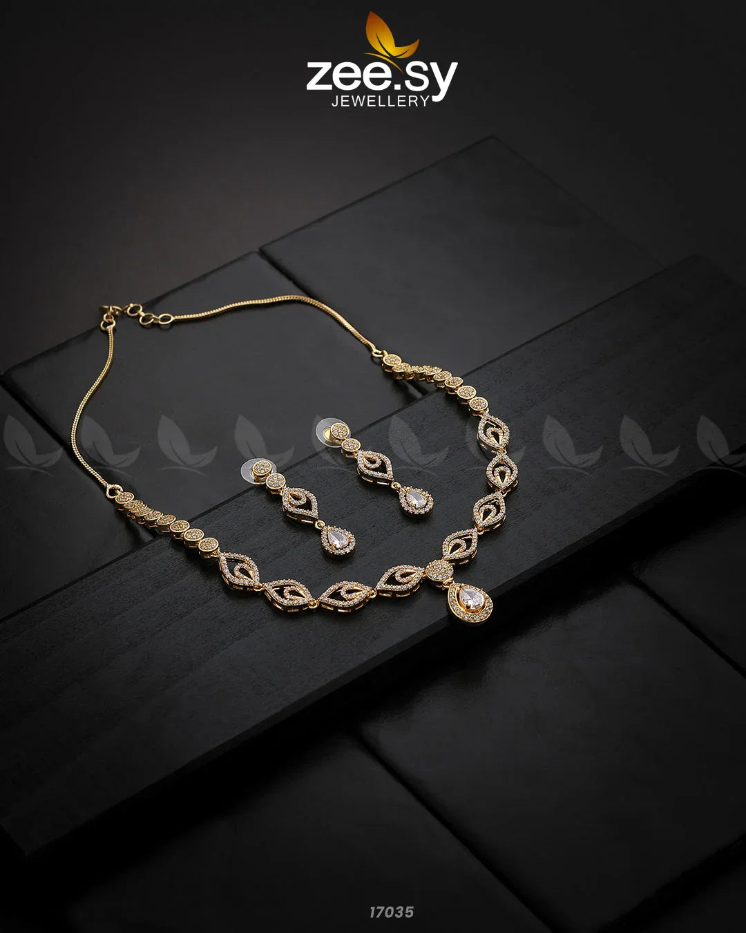 Exquisite Necklace Golden White - Zeesy Jewellery