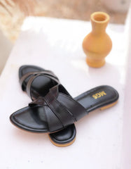 Mgs Style Slipper Collection-Noir Grace Flats
