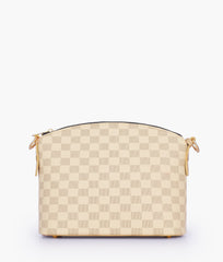 RTW Creation - Off-white checkered dome cross-body bag