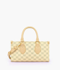 RTW Creation - Off-white checkered on-the-go mini bag