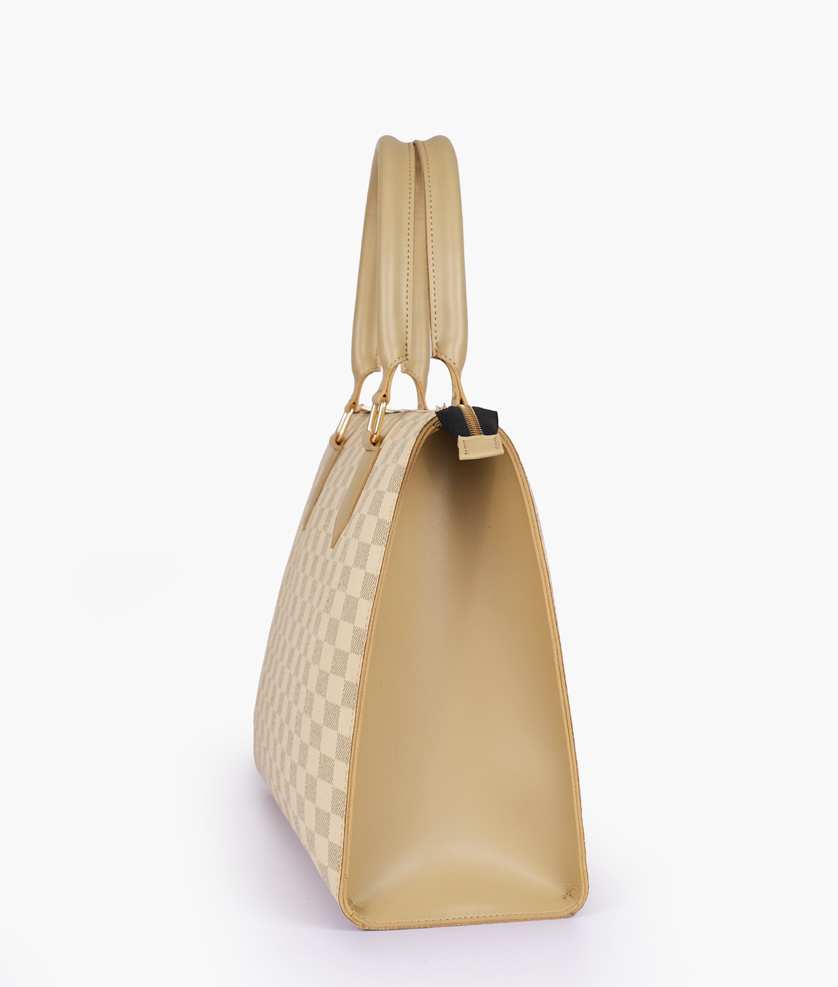RTW Creation - Off-white checkered on-the-go handbag