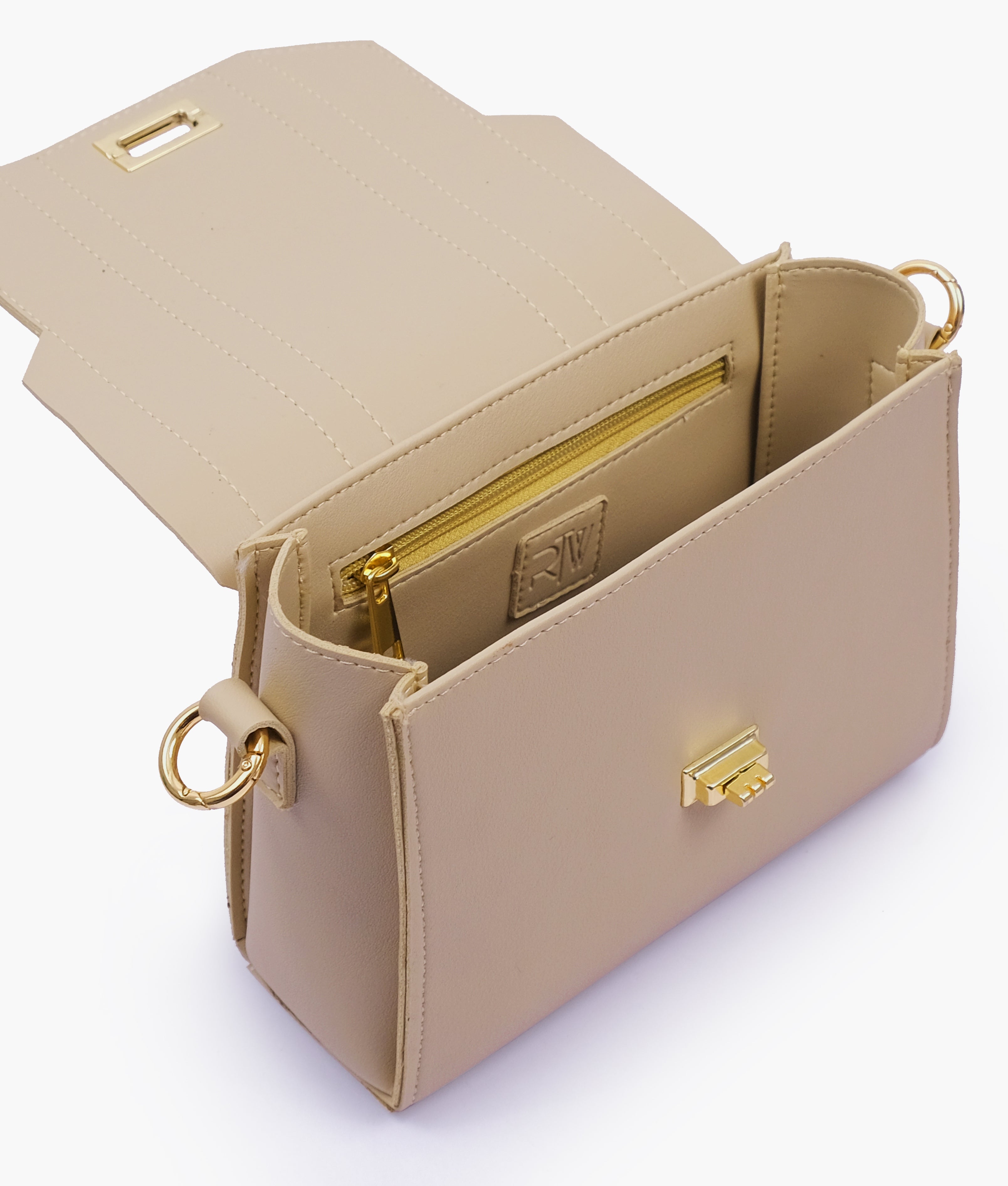 RTW Creation - Off-white compact top-handle cross-body bag