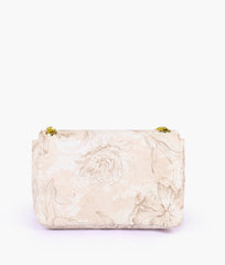 RTW Creation - Off-white printed mini bag with chain