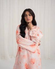 Summer Rizz By Qariney Stitched 2 Piece Co Ords Drop-01 Collection'2024-Marmalade Orange