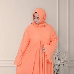 Bustangi Dual Elegance Pumpkin Abaya