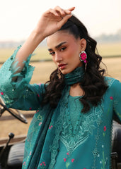 Sardinia Unstitched 3 Piece Festive Lawn Suit-Tealwood