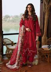 Sardinia Unstitched 3 Piece Festive Lawn Suit-Poppy