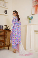 Gulbahar By Arha Eman Stitched Summer Collection'2025-Pastel – Purple 3 Piece Suit