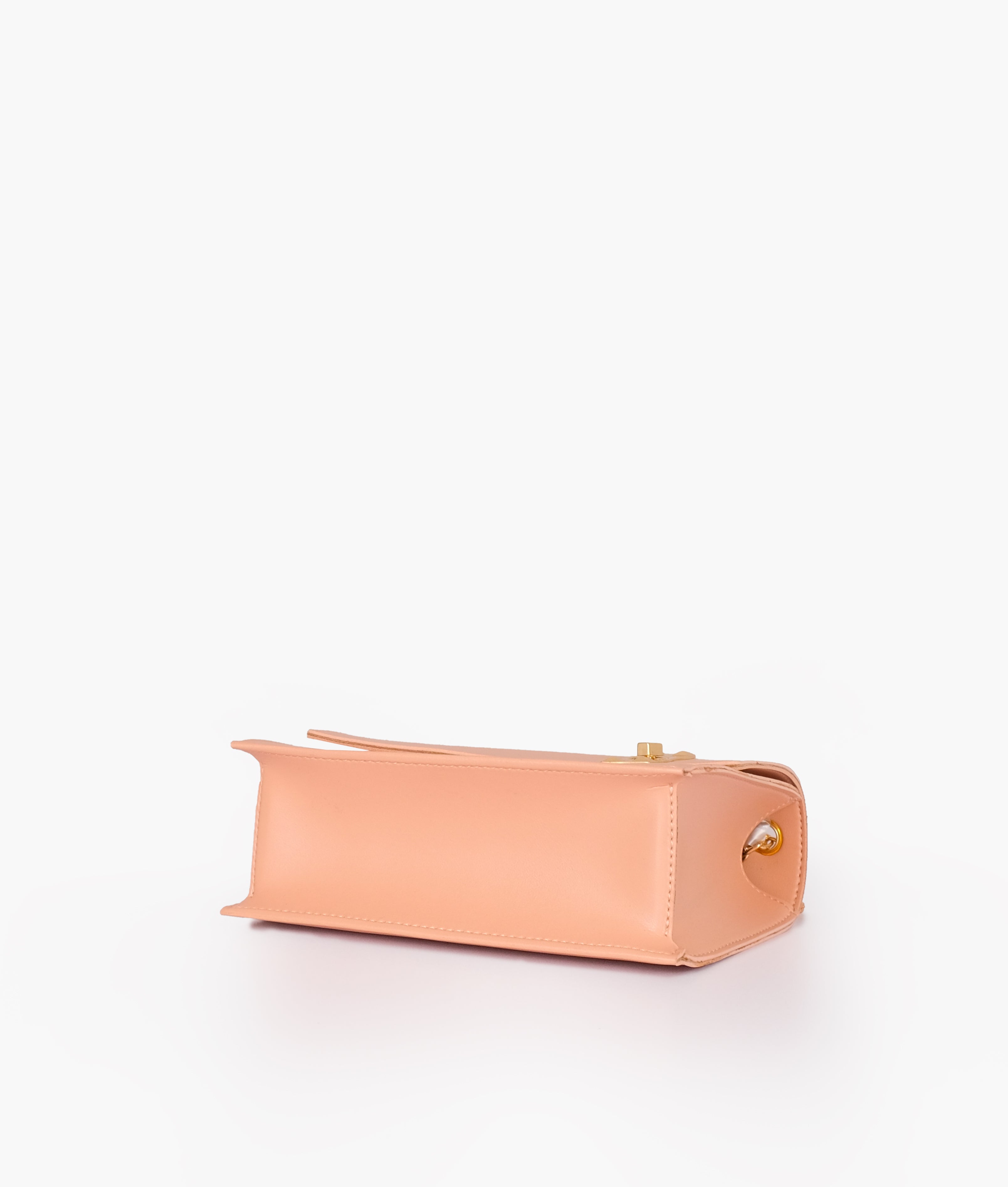 RTW Creation - Peach chain shoulder bag with twist lock