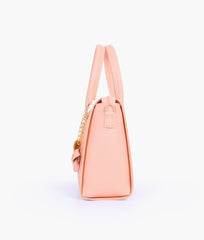 RTW Creation - Peach handbag with flower charm