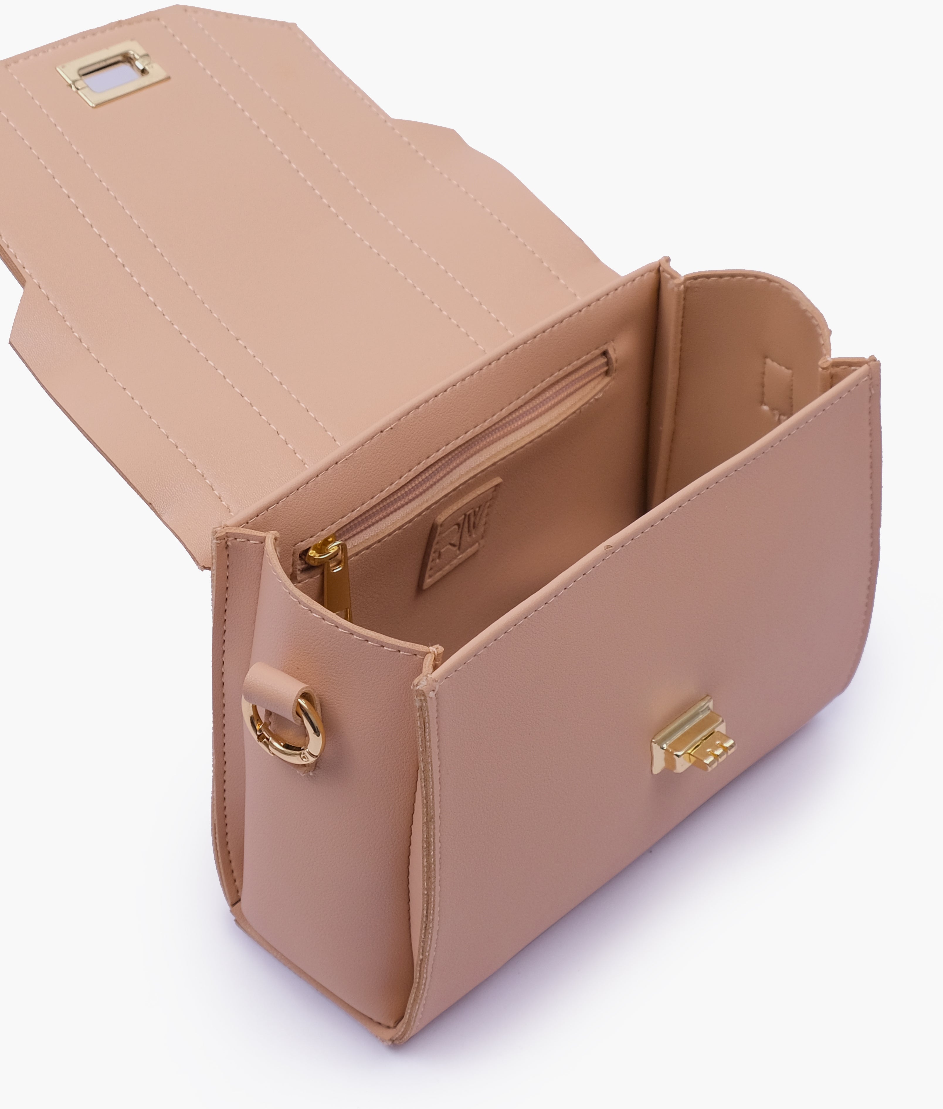 RTW Creation - Peach compact top-handle cross-body bag