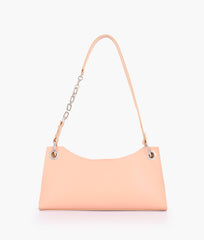 RTW Creation - Peach elongated chain handle purse