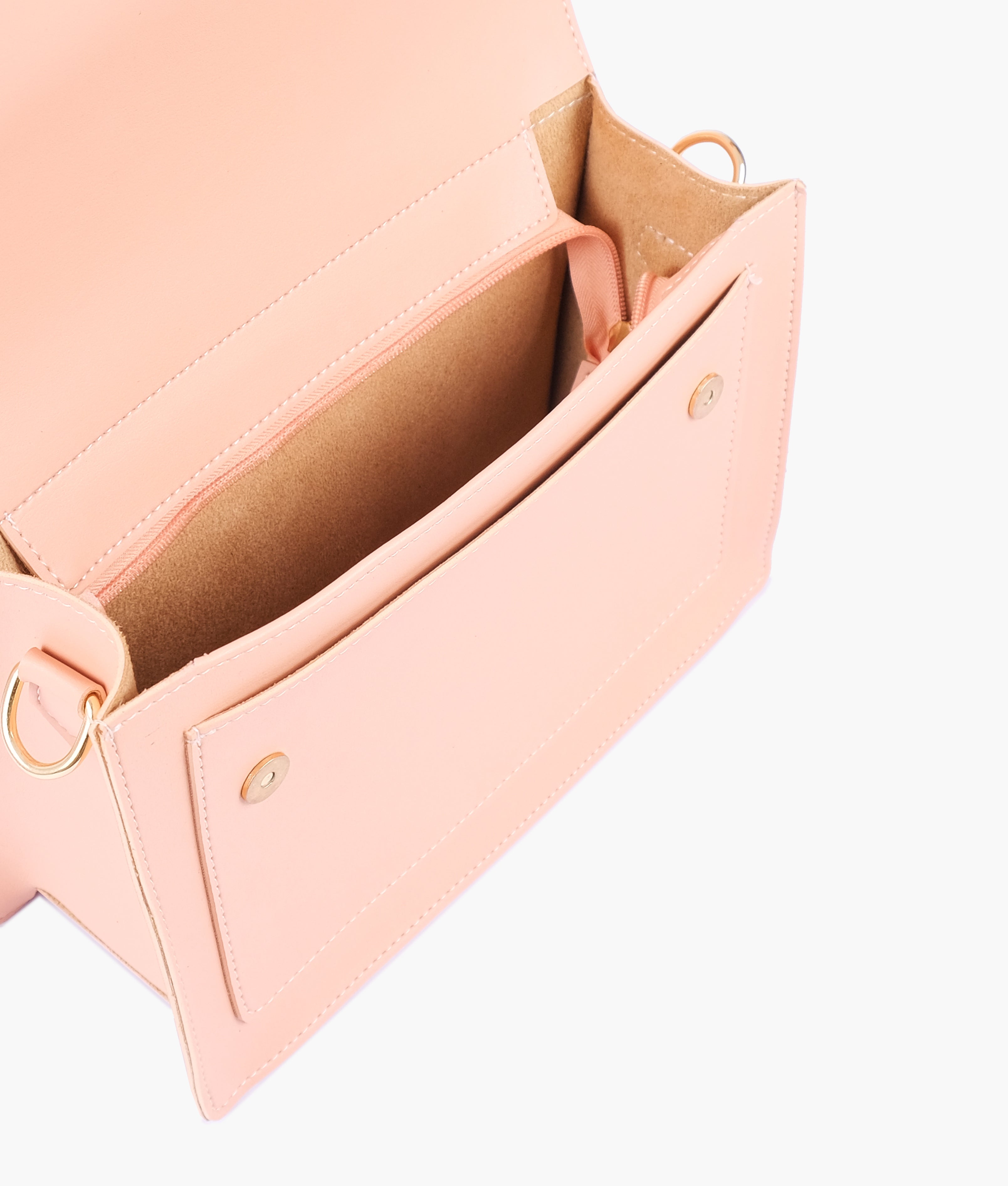 RTW Creation - Peach half flap cross-body bag