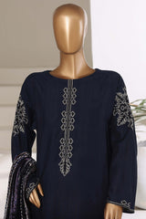 Sada Bahar Stitched 3 Piece Luxury Viscose With Palachi Shawl Collection'2025-MEV-254-Blue